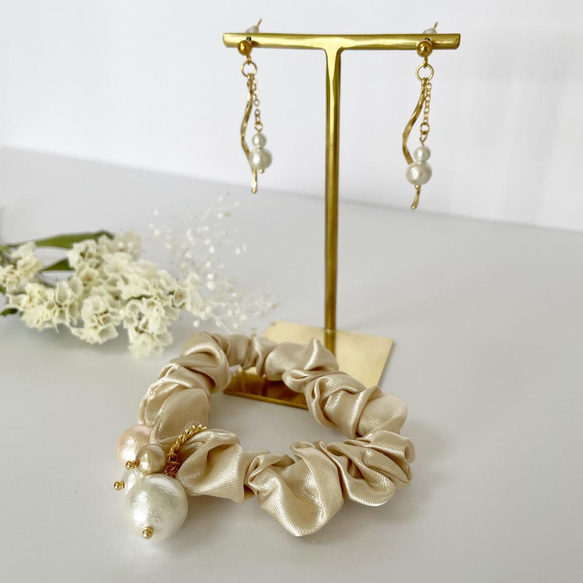 セット】卒業式・入学式に コットンパール シュシュとウェーブ  