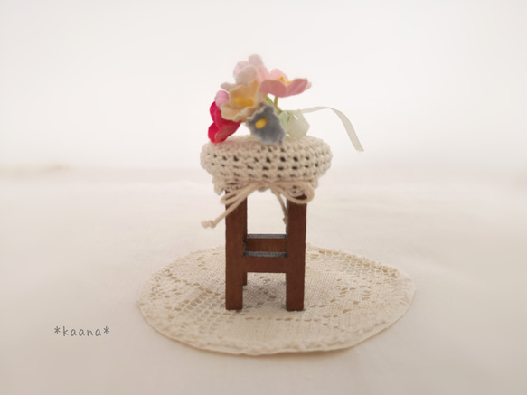 【受注製作】＊Wood Cheir (stool) and Bouquet Set＊ 2枚目の画像