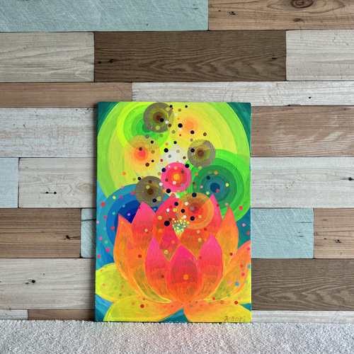 アクリル画　インテリア　アート アートパネル 60×80 水晶絵 F021230 風水 錦鯉 壁掛けパネル 絵