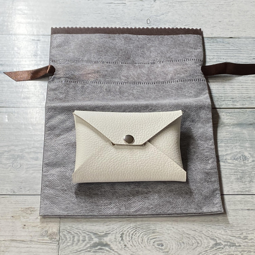 ✉レザー ポケットティッシュケース✉【牛革 シュリンク 白系 ✉レザー ポケットティッシュケース✉【牛革 シュリンク 白系