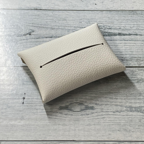 ✉レザー ポケットティッシュケース✉【牛革 シュリンク 白系】 その他