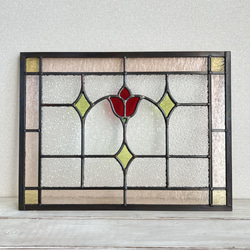 送料無料 ステンドグラス 桜 大型 パネル 2枚セット 建築 窓 ドア