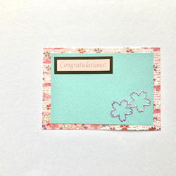 紙刺繍〜桜とミモザのカード〜③ 2枚目の画像