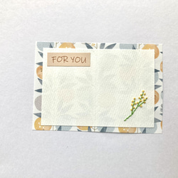 紙刺繍〜桜とミモザのカード〜③ 3枚目の画像