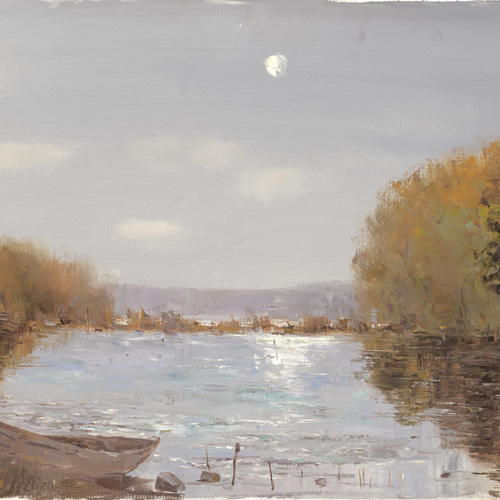 絵画（油絵）美術品 風景画 油絵 油彩 山水画 絵画 ww 通販