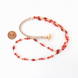 Red×Orange（long necklace） 5枚目の画像