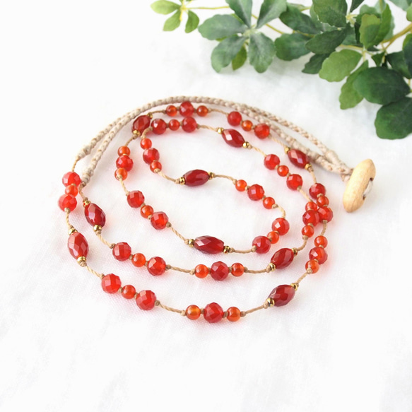 Red×Orange（long necklace） 1枚目の画像