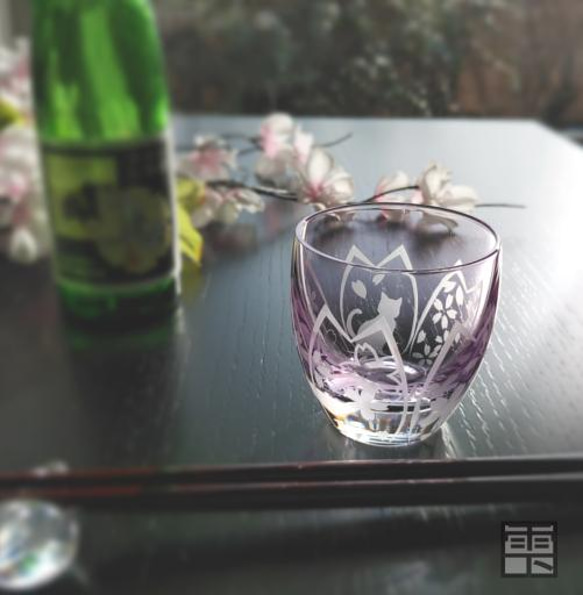 [猫Ver.] 桜の軽やかおちょこ　 8枚目の画像