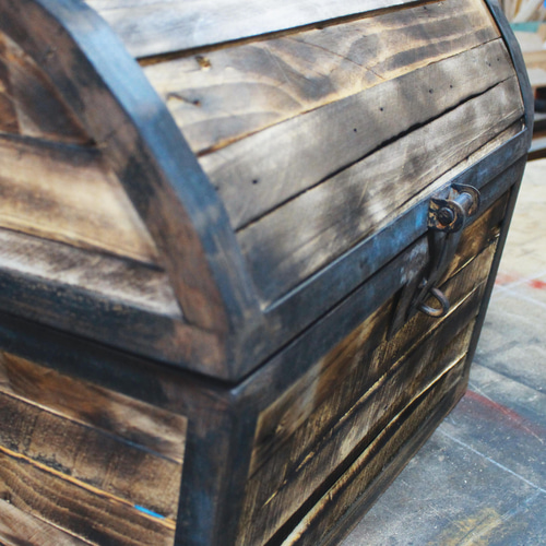 アイアンと古材の宝箱 チェスト・キャビネット yamada-seisakujyo 通販