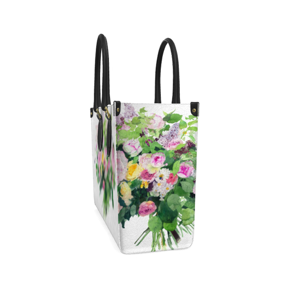 【受注生産】本革　ガーデンのバラのビジネスバッグ　 グランブーケ 8枚目の画像