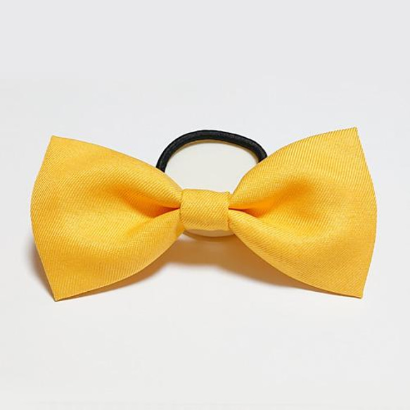 花柄親子リボン　うさみみ　大小ペア　イエロー　オレンジ　黄色　キッズ　ヘアゴム 黄色リボン ヘアゴム 髪飾り コスプレ衣装小物 ハンドメイド 黄