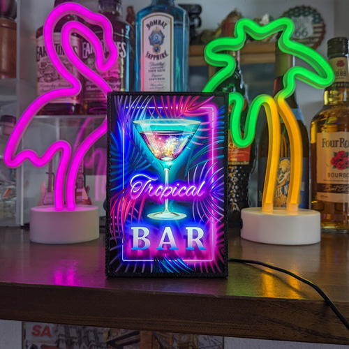 【Lサイズ】カクテル ボタニカル BAR パブ 看板 置物 雑貨 ライトBOX 9e9c6b852c38dc11c6bc0d5e9d4e5f