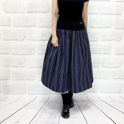 KAPITAL　ネイビー ストライプ 　スカート KAPITAL ネイビー ストライプ スカート