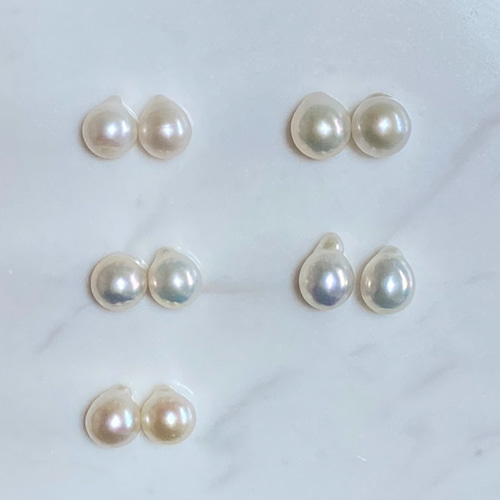 選べるパール✨約9〜10mm✨シンプル一粒ドロップ淡水パール