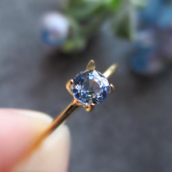 【九月誕生石】4mm美紋“藍寶石”刻面戒指 第7張的照片