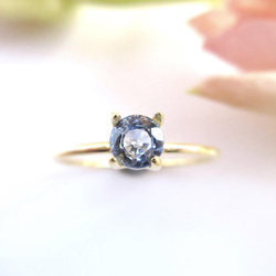 【九月誕生石】4mm美紋“藍寶石”刻面戒指 第17張的照片
