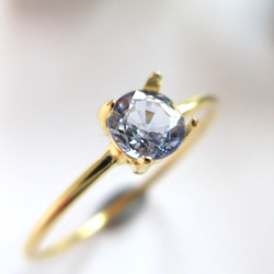 【九月誕生石】4mm美紋“藍寶石”刻面戒指 第10張的照片