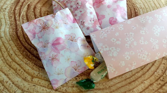 ☆さくら桜な小袋Ａ･日本製･送料無料(12枚ｾｯﾄ) 1枚目の画像