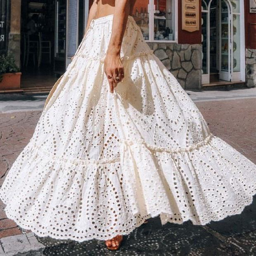 プリーツ スカート ロング ボックス プリーツ スカート 白い スカート