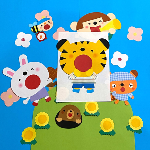 壁面 保育士 春 動物 c72c39a4c83f01d657778489641a18 クラフト・布製品