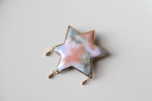 Star brooch #2 七宝焼き 3枚目の画像