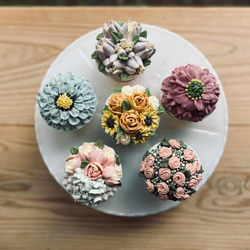 flowers box 2025 A / 6cup set box /カップケーキ/花【母の日2025】 9枚目の画像