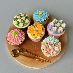 flowers box 2025 A / 6cup set box /カップケーキ/花【母の日2025】 13枚目の画像
