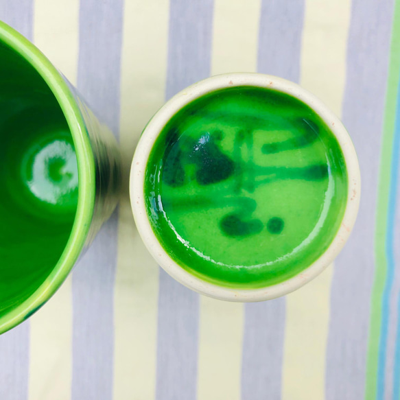 冰沙杯 足量杯 綠色，圓形圖案 SCVE 第2張的照片