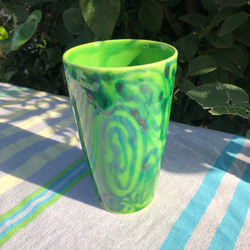 冰沙杯 足量杯 綠色，圓形圖案 SCVE 第1張的照片