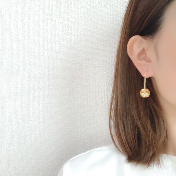 EARRING: 「べっこう」大粒 金平糖 6枚目の画像