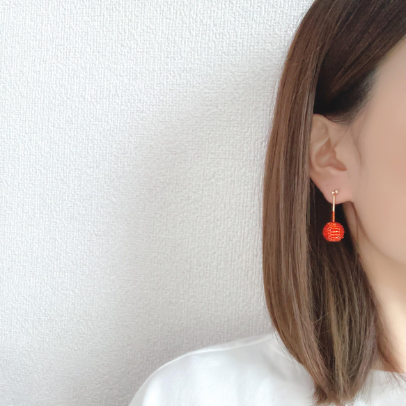 EARRING: 「林檎」大粒 金平糖 6枚目の画像