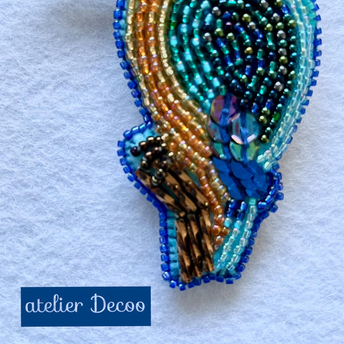 emi　ビーズ刺繍ブローチ diamond ブローチ ビーズ刺繍 ダイヤモンド 宝石｜Yahoo!フリマ