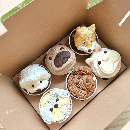 わんわんパラダイス / 6cup set box/犬/カップケーキ ケーキ THE Ugly