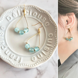 ♡ハンドメイド デザイン ピアス アクセサリー 小粒 ターコイズブルーno39 ♡ハンドメイド デザイン ピアス アクセサリー 小粒 ターコイズ