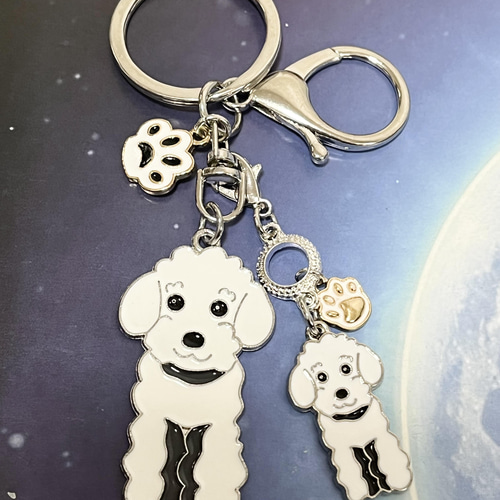 わんちゃん チャーム 3点set キラキラ プードル