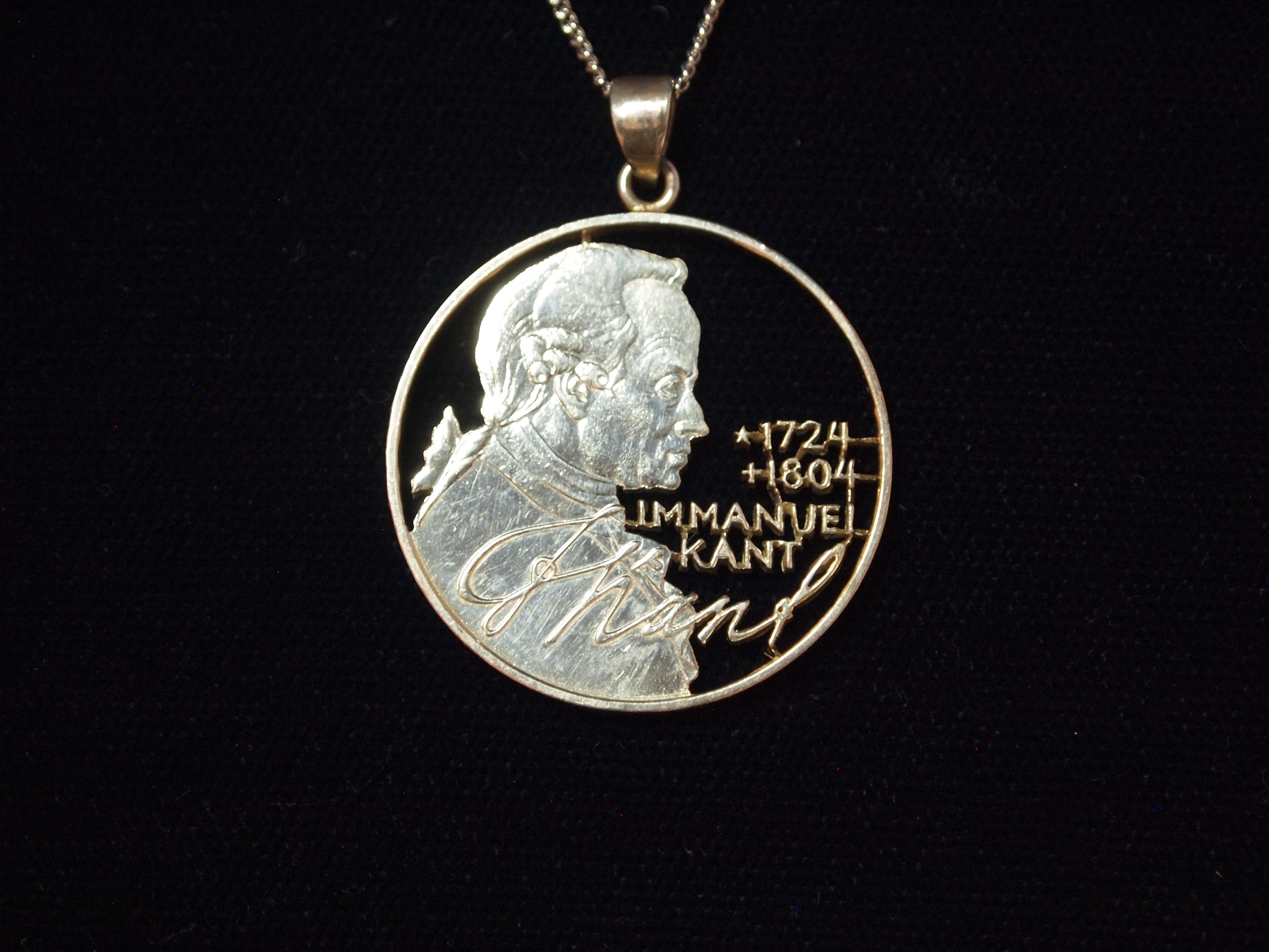 銀貨カットペンダント ドイツ5マルク