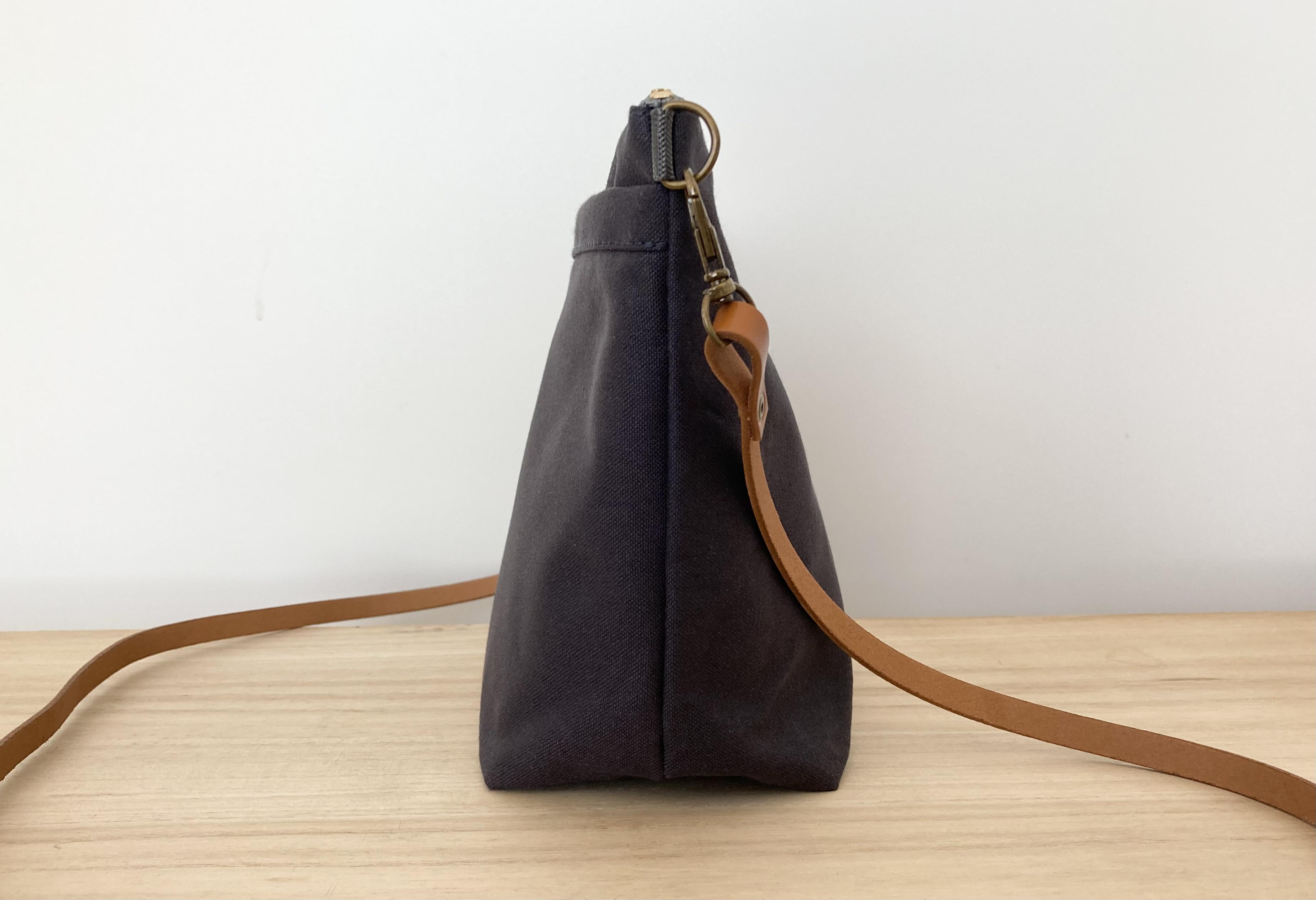 Ｌサイズ 人気 2way浜松帆布サコッシュ黒