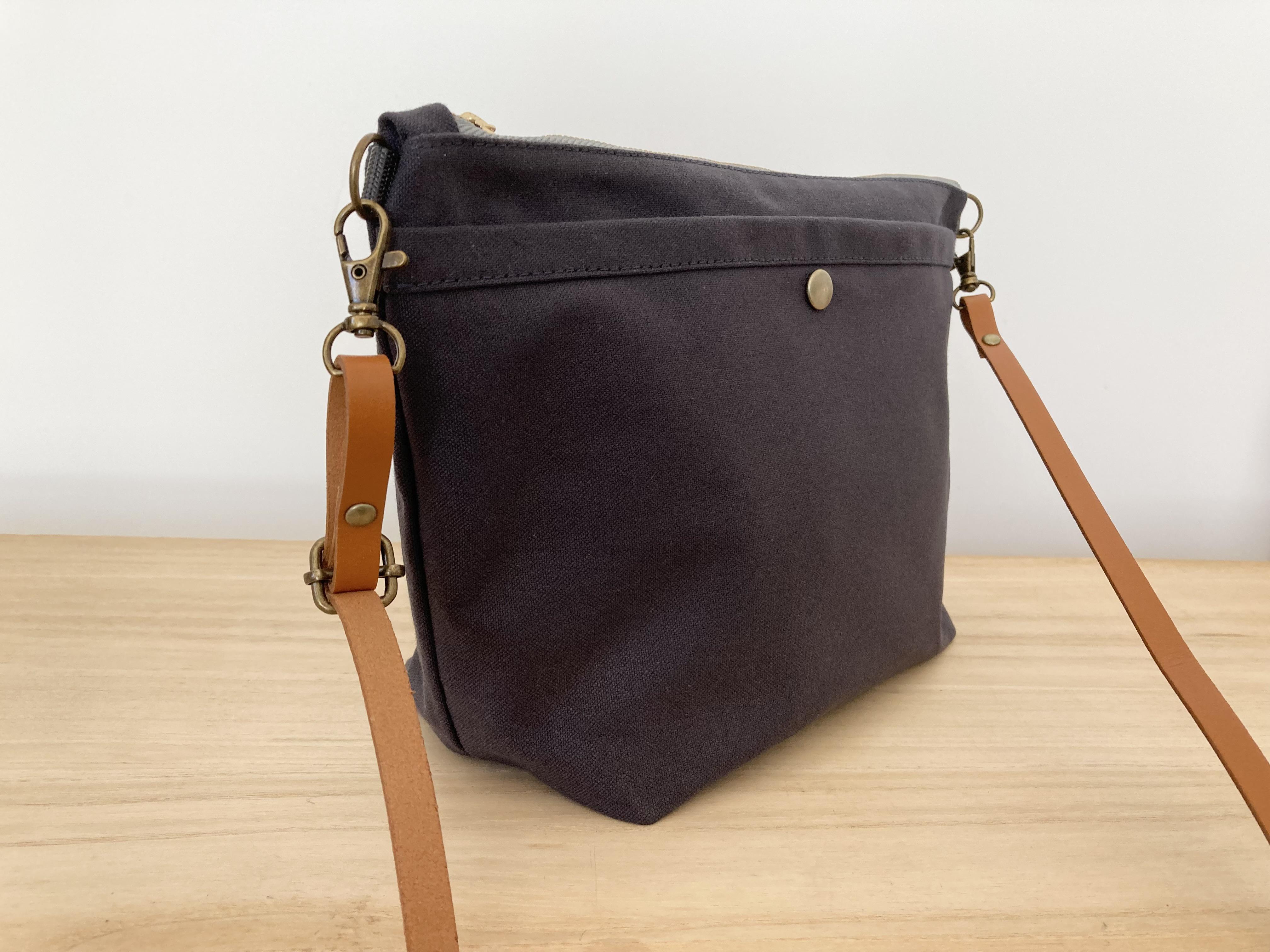 Ｌサイズ 人気 2way浜松帆布サコッシュ黒