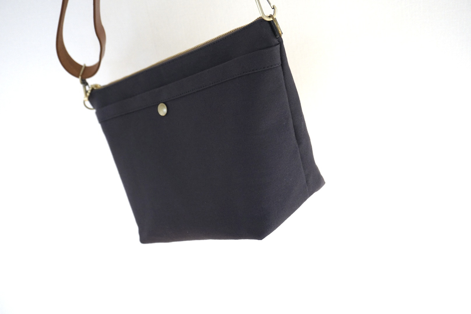 Ｌサイズ 人気 2way浜松帆布サコッシュ黒