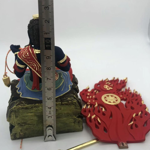 不動明王 仏像 工芸品 美術品 置物 仏像☆桧材 極彩色 不動明王 仏教美術 置物 仏教工芸品