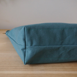 Ｌサイズ 人気 2way浜松帆布サコッシュ ターコイズグリーン 8枚目の画像