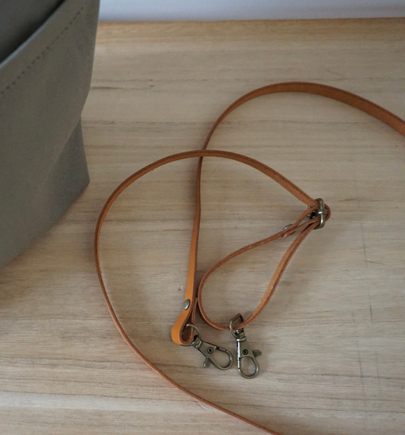 Ｌサイズ 人気 2way浜松帆布サコッシュ ターコイズグリーン 14枚目の画像