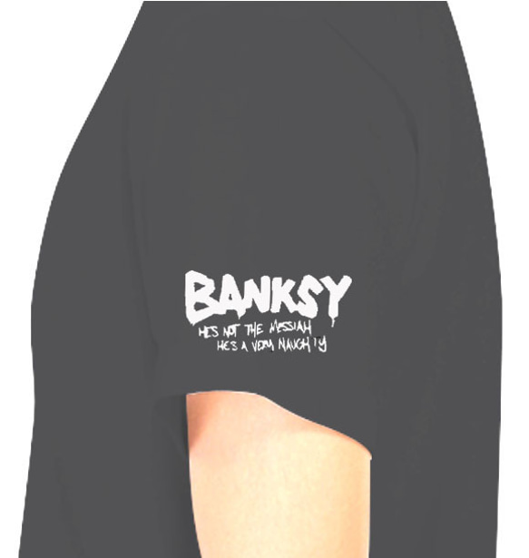 【S～3XL/5ozバンクシー】風船と少女袖プリントおもしろメンズTシャツ★半袖banksy送料無料・新品 7枚目の画像