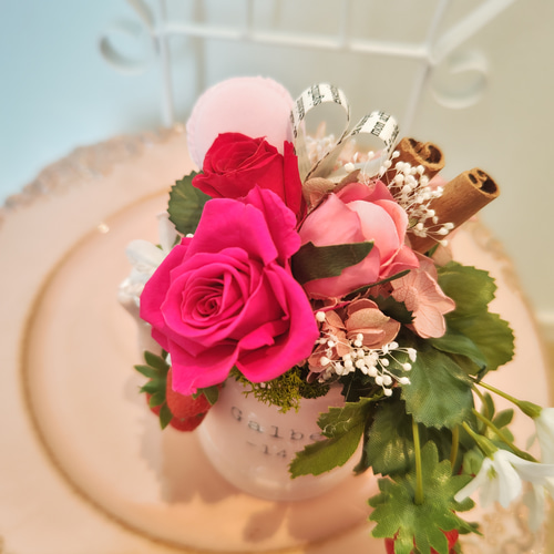 ソラ様専用♡ハート型♡苺フルーツ フラワーリースソラ♡ハート型♡