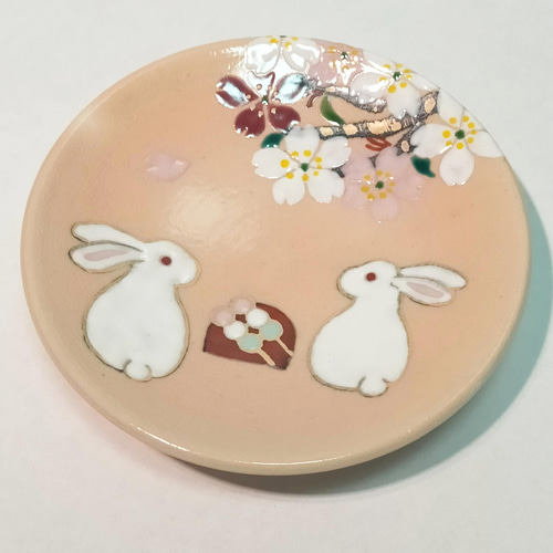 お花見うさぎ＆お月見うさぎ 銘々皿 小皿 うつわ暮らし 通販 13581567
