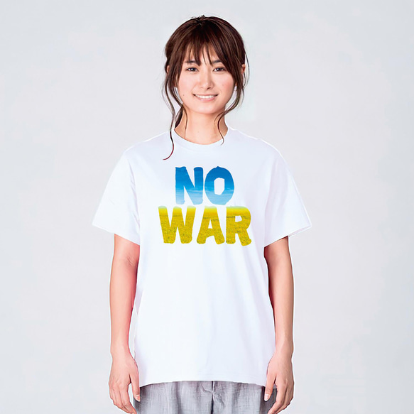 ウクライナ 寄付 NOWAR 戦争反対 Tシャツ メンズ レディース キッズ 子供服 3枚目の画像