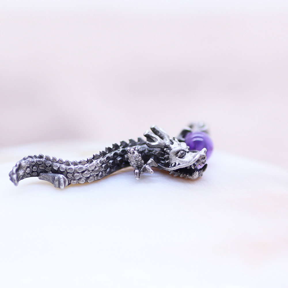 昇り龍（アメジスト）のシルバーペンダント