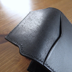 5種類の革を手縫いで仕上げた小さい財布　ミニ財布　マルチケース　手のひらサイズ　革財布 カードケース 3枚目の画像