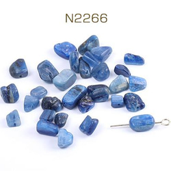 N2266  30個  天然石ビーズ 天然石さざれ石 カイヤナイト 3X（10ヶ） 1枚目の画像