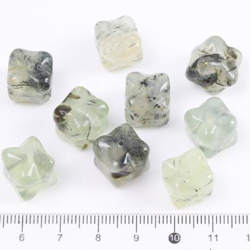 N2275-3 6個 天然石ビーズ クローバー 12×12mm 3X（2ヶ） 天然石